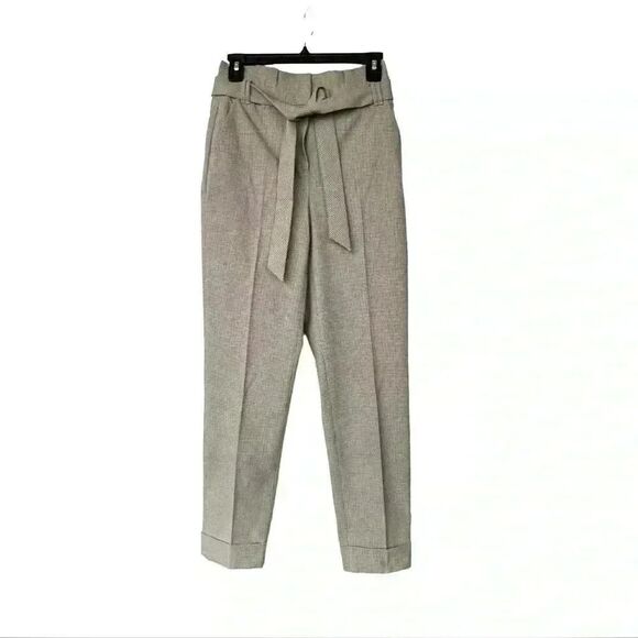 White house Black market trouser pants built in belt. Size 4P - Picture 1 of 9